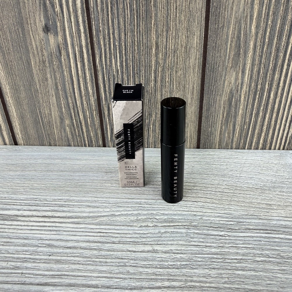 Fenty Beauty Hella Thicc Volumizing Mascara Cuz I'm Black Deluxe Travel Sz .12oz